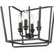 Corona 4 Light 15 inch Matte Black Pendant Ceiling Light